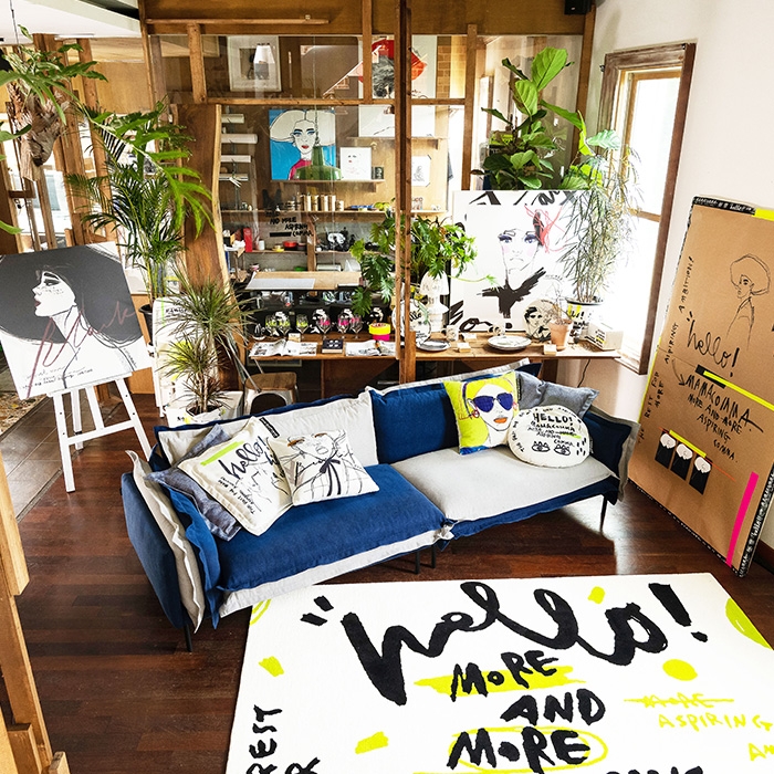[리퍼브] 콤마 3.5인 오네뜨 패브릭 소파+스툴