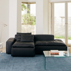 세즈필로 3인 라운지형 베티버 천연 면피 소가죽 소파